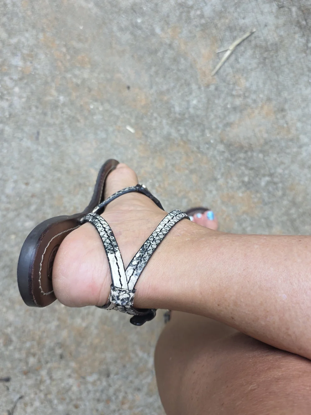 Tory Burch Brown Leather Miller T-Strap Sandals